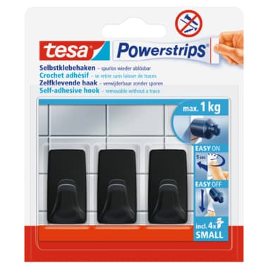 tesa Haken Powerstrips Small sw 3St