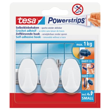 tesa Powerstrips Haken small oval ws 3 St.