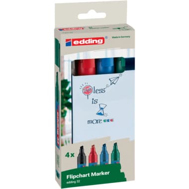 edding Flipchartmarker 32 1,5-3mm sort 4St