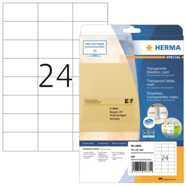 Herma Etikett 70x37mm Folie tr 600 St.