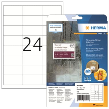 Herma Etikett SPECIAL 66x33,8mm weiß 600 St./Pack.