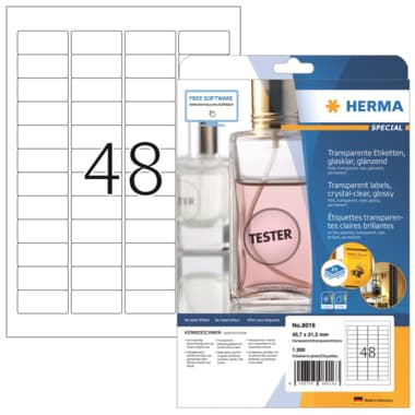Herma Folienetikett 45,7x21,2mm tr 1.200St