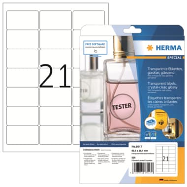 Herma Folienetikett 63,5x38,1mm tr 525 St./Pack.