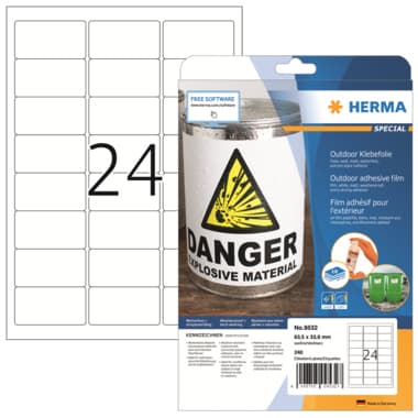 Herma Outdoor Etikett Special 63,5x33,9mm ws 240St