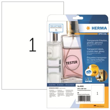 Herma Folienetikett 210x297mm tr 25 St./Pack.