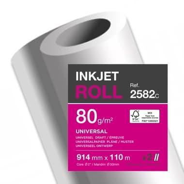 Clairefontaine Plotterrolle 80g 914mmx110m 2St.