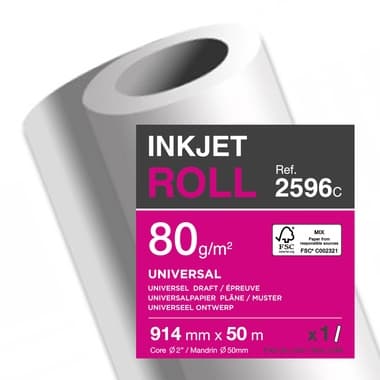 Clairefontaine Plotterrolle 80g 914mmx50m