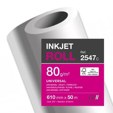 Clairefontaine Plotterrolle 80g 610mmx50m 2St.