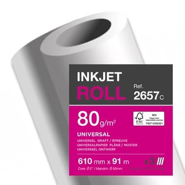 Clairefontaine Plotterrolle 80g 610mmx91m 3St.