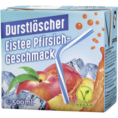 Durstlöscher Eistee Pfirsich TetraPak 0,5l 12St