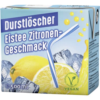 Durstlöscher Eistee Zitrone TetraPak 0,5l 12St