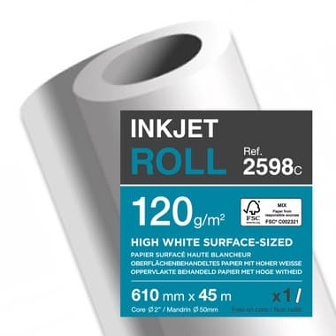 Clairefontaine Plotterrolle 120g 610mmx45m