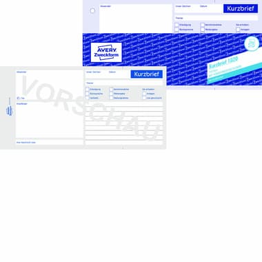 Avery Zweckf. Kurzbrief 1/3 DIN A4 100Blatt