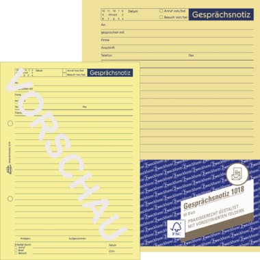 Avery Zweckf. Gesprächsnotiz DIN A5 ge 50Blatt