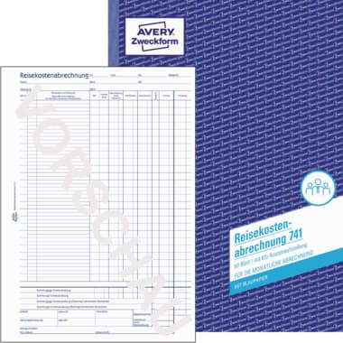 Avery Zweckf. Reise-Kosten- Abrechnung DIN A4