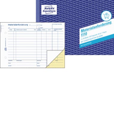 Avery Zweckf. Material- Anforderung DIN A5 2x50Bl.