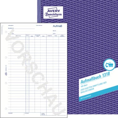 Avery Zweckf. Aufmaßbuch DIN A4 100Blatt