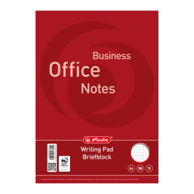 Herlitz Briefblock A4 4f gel 100Bl kar