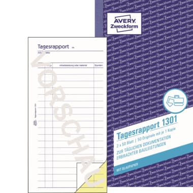 Avery Bautagesbericht 105x200 ge 2x50Bl