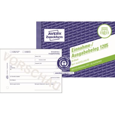 Avery Zweckf. Ausgabebeleg DIN A6 quer 50Blatt ws