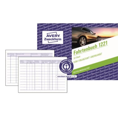 Avery Zweckform Fahrtenbuch A6 32Blatt