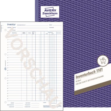 Avery Zweckf. Inventurbuch DIN A4 50Blatt