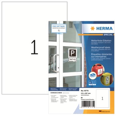 Herma Etikett 210x297mm weiß 80 St./Pack.