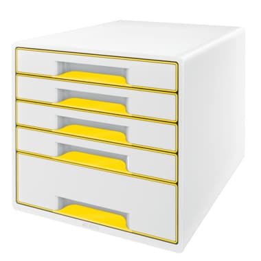 Leitz Schubladenbox WOW CUBE 5Schubfächer ws/ge
