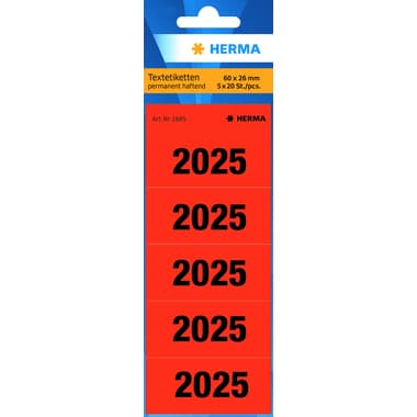 Herma Jahresschild 2025 60x26mm sk 100St