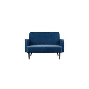 Paperflow Sofa LISBOA 2Sitzer Samt sw/bl
