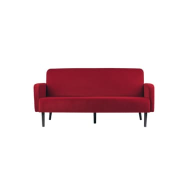Paperflow Sofa LISBOA 3Sitzer Samt sw/rt