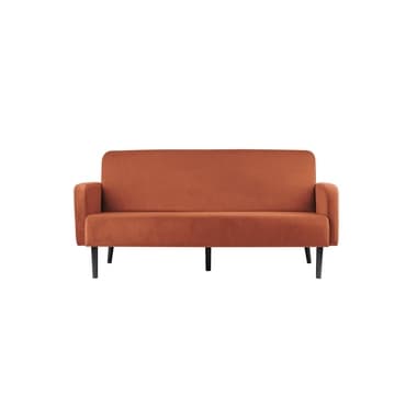 Paperflow Sofa LISBOA 3Sitzer Samt sw/rs