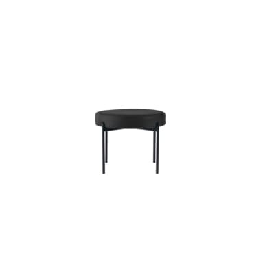 Paperflow Hocker GAIA rund Kunstleder sw/sw