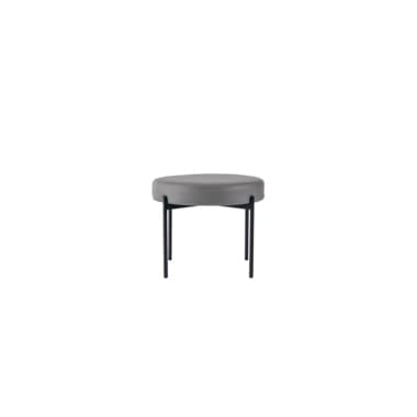 Paperflow Hocker GAIA rund Kunstleder sw/gr