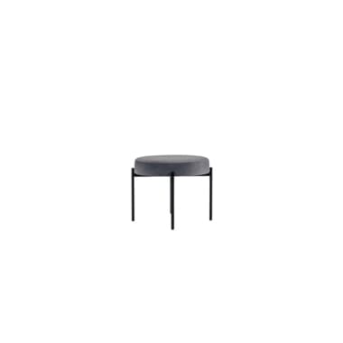 Paperflow Hocker GAIA rund Stoff sw/gr