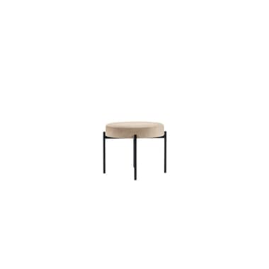 Paperflow Hocker GAIA rund Stoff sw/el