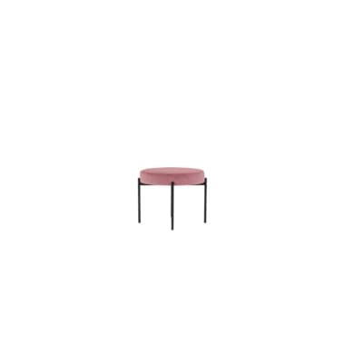 Paperflow Hocker GAIA rund Samt sw/ro