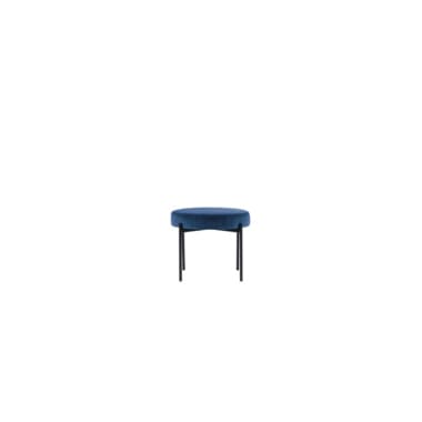 Paperflow Hocker GAIA rund Samt sw/bl