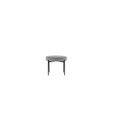Paperflow Hocker GAIA rund Samt sw/gr
