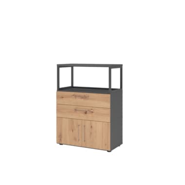 Hammerbacher Schrank FlexWall 3OH 1offen gp/asteiche