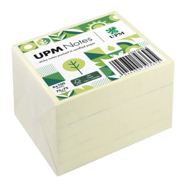 UPM Notes Haftnotiz 75x75mm 100Bl. ge 6St.