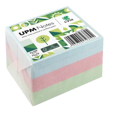 UPM Notes Haftnotiz Pastell 75x75mm 100Bl. sort. 6St.