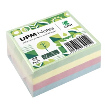 UPM Notes Haftnotiz Pastell 75x75mm 400Bl. farbig