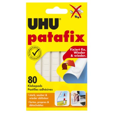 Uhu Klebepad patafix 6x14cm weiß 80 St./Pack.