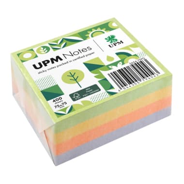 UPM Notes Haftnotiz Spring 75x75mm 400Bl. farbig