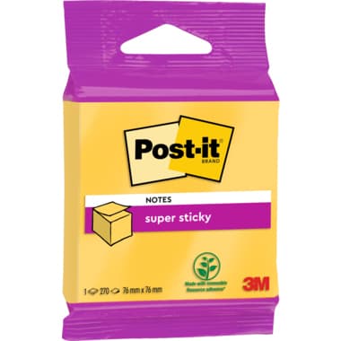 Post-it Haftnotiz Super Sticky 76x76mm 270Bl. ngelb