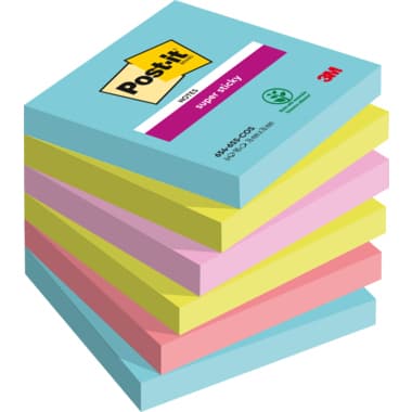 Post-it Haftnotiz Super Sticky Notes 76x76 mm 6x90Bl