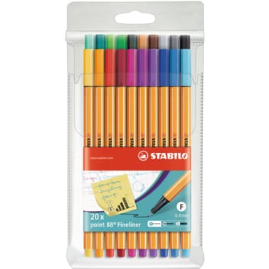 Stabilo Fineliner point 88 0,4mm farbig sort 20 St.