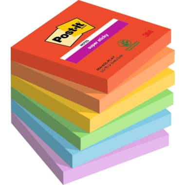 Post-it Haftnotiz Super Sticky Notes 76x76mm 6x90Bl