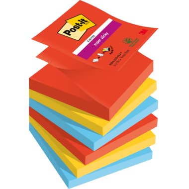 Post-it Haftnotiz Super Sticky 76x76mm 90Blatt 6St.